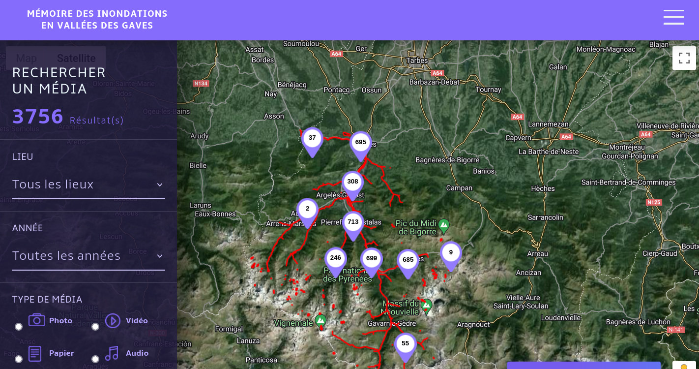 Mémoire des inondations en vallées des gaves.